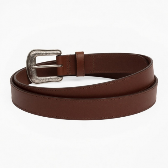 Men's Western Brown Leather Belt