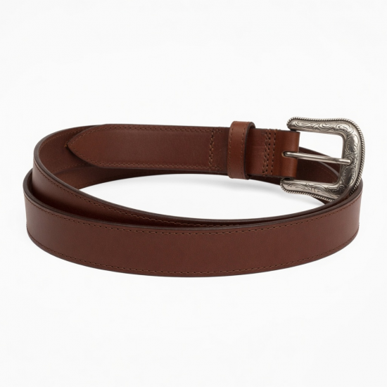 Men's Western Brown Leather Belt