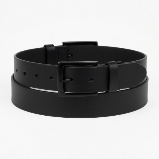 Black Men's Buckle Belt