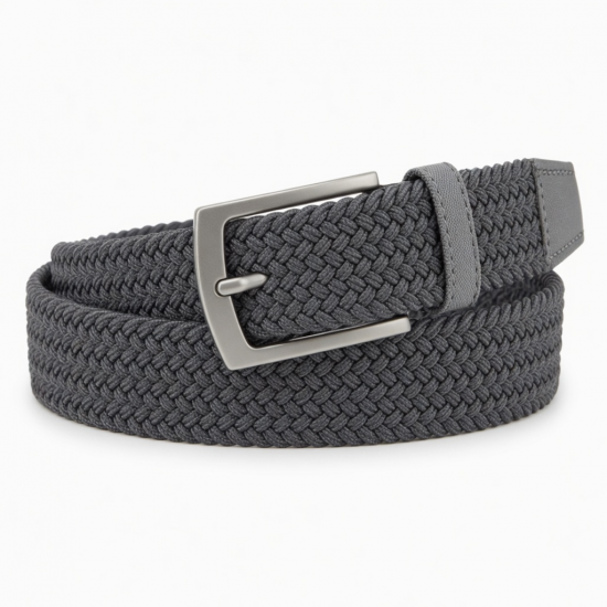 Men's Gray Woven Braided Belt