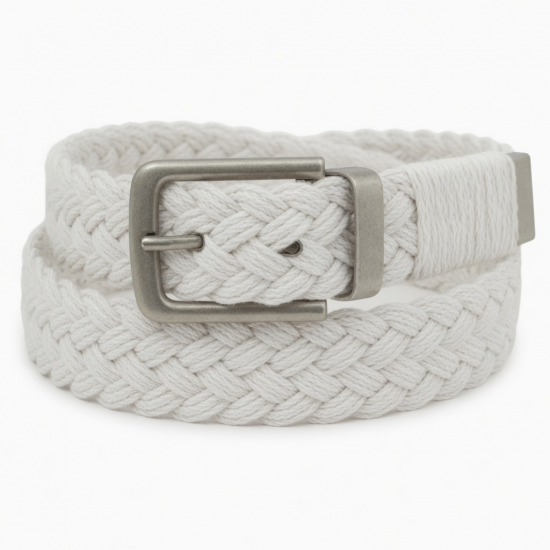 Vintage Women's White Braided Belt