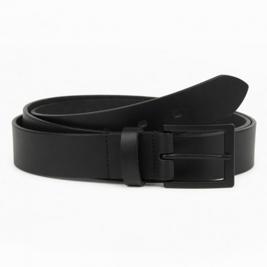 Vintage Men's Leather Classic Black Belt