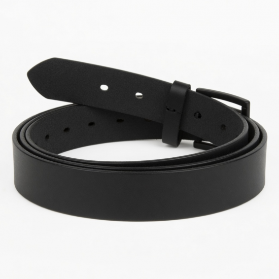 Vintage Men's Leather Classic Black Belt