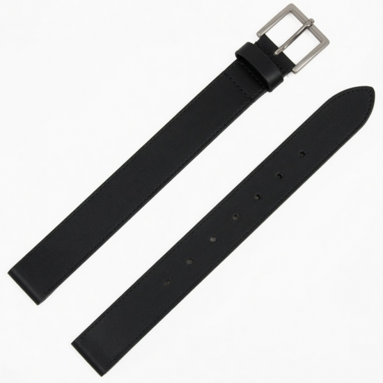 Black Leather Women's Belt