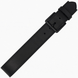Wide Black Leather Women's Belt