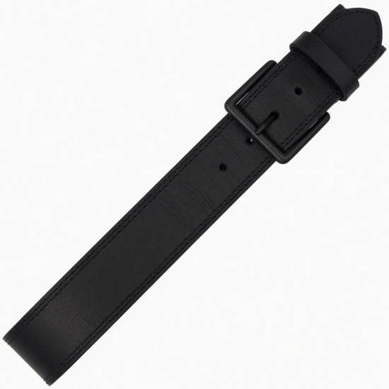 Wide Black Leather Women's Belt
