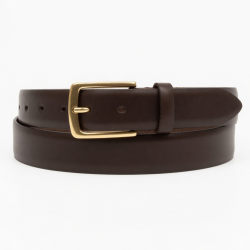 Brown Leather Dress Men's Belt