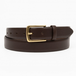 Brown Leather Dress Men's Belt