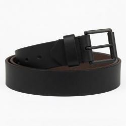 Black Leather Work Men's Belt
