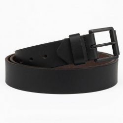 Black Leather Work Men's Belt
