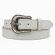 White Leather Western Buckle Belt