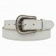 White Leather Western Buckle Belt