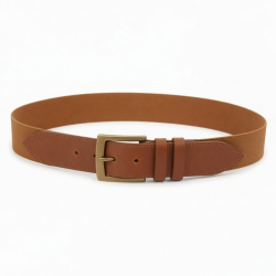 Leather Elastic Tan Unisex Belt