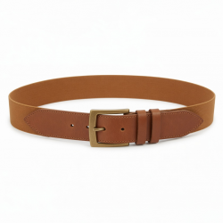 Leather Elastic Tan Unisex Belt