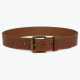 Vintage Tan Brown Leather Buckle Wide Belt