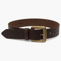Vintage Leather Wide Buckle Belt