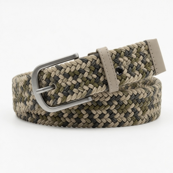 Elastic Braided Unisex Stretch Woven Belt