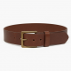 Unisex Leather Brown Wide Belt