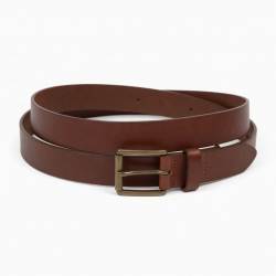 Brown Leather Red Belt