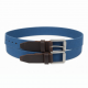 Men's Blue Canvas Leather Buckle Belt