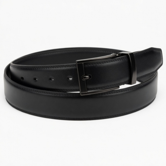 Men's Leather Automatic Buckle Ratchet Belt