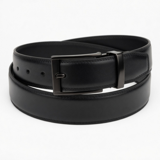 Men's Leather Automatic Buckle Ratchet Belt