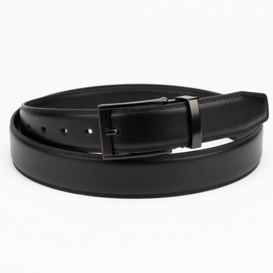 Men's Leather Automatic Buckle Ratchet Belt