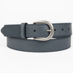 Western Leather Gray Blue Belt