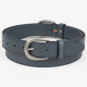 Western Leather Gray Blue Belt
