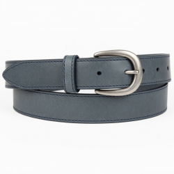 Western Leather Gray Blue Belt