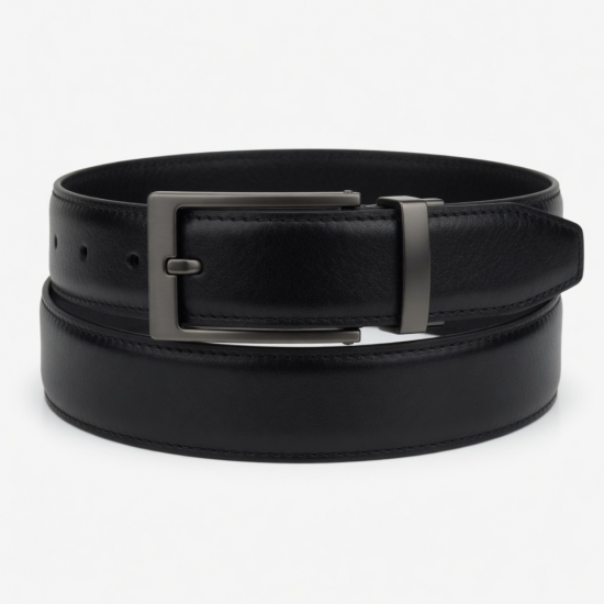 Leather Men's Women's Automatic Buckle Belt