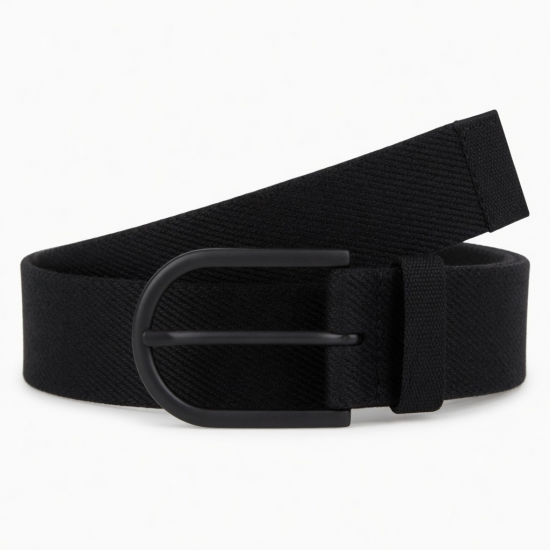Men's Black Woven Casual Belt