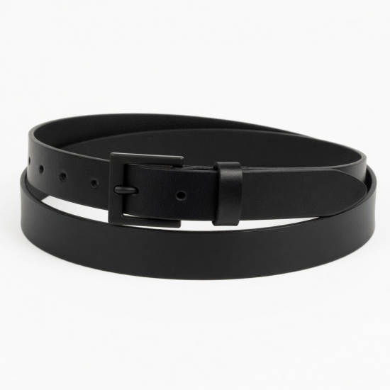 Buckle Women's Black Adjustable Leather Belt