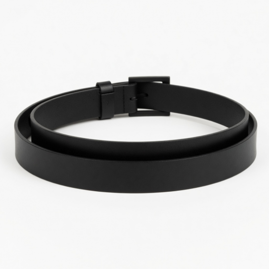 Buckle Women's Black Adjustable Leather Belt